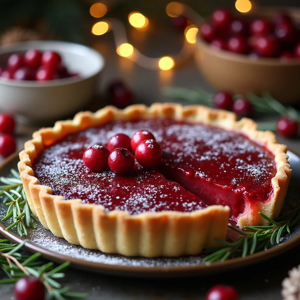 Cranberry Curd Tart
