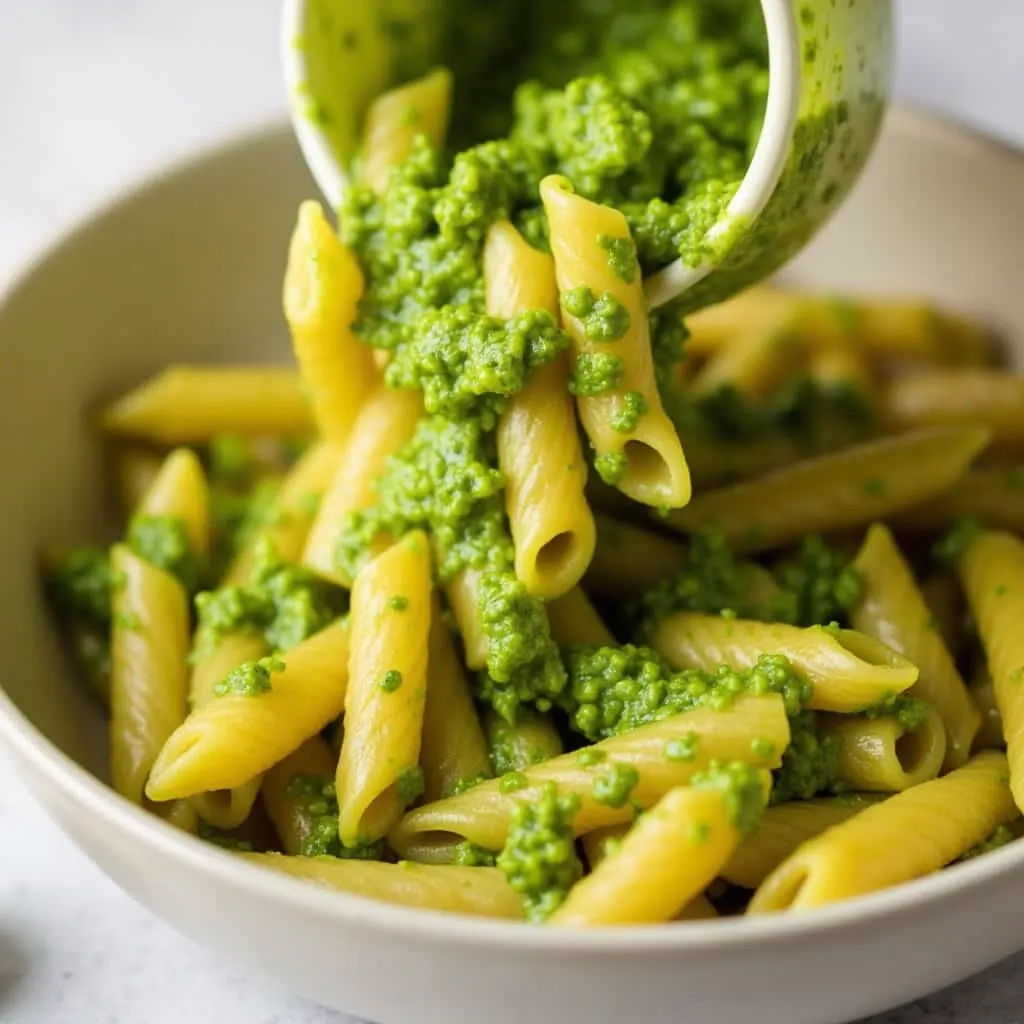 Combine pesto pasta