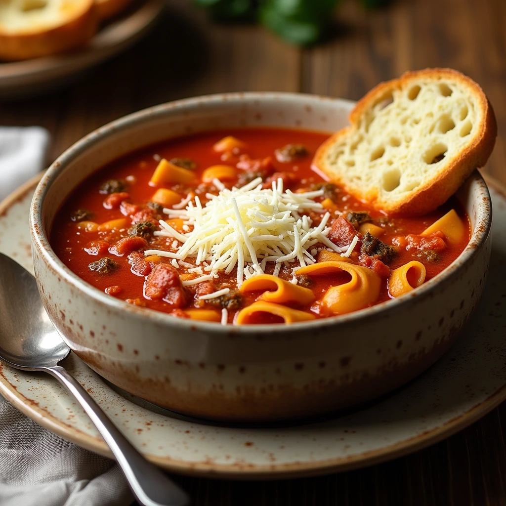 easy slow cooker lasagna soup