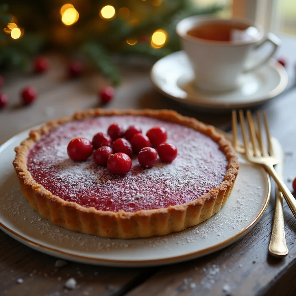 Cranberry Curd Tart