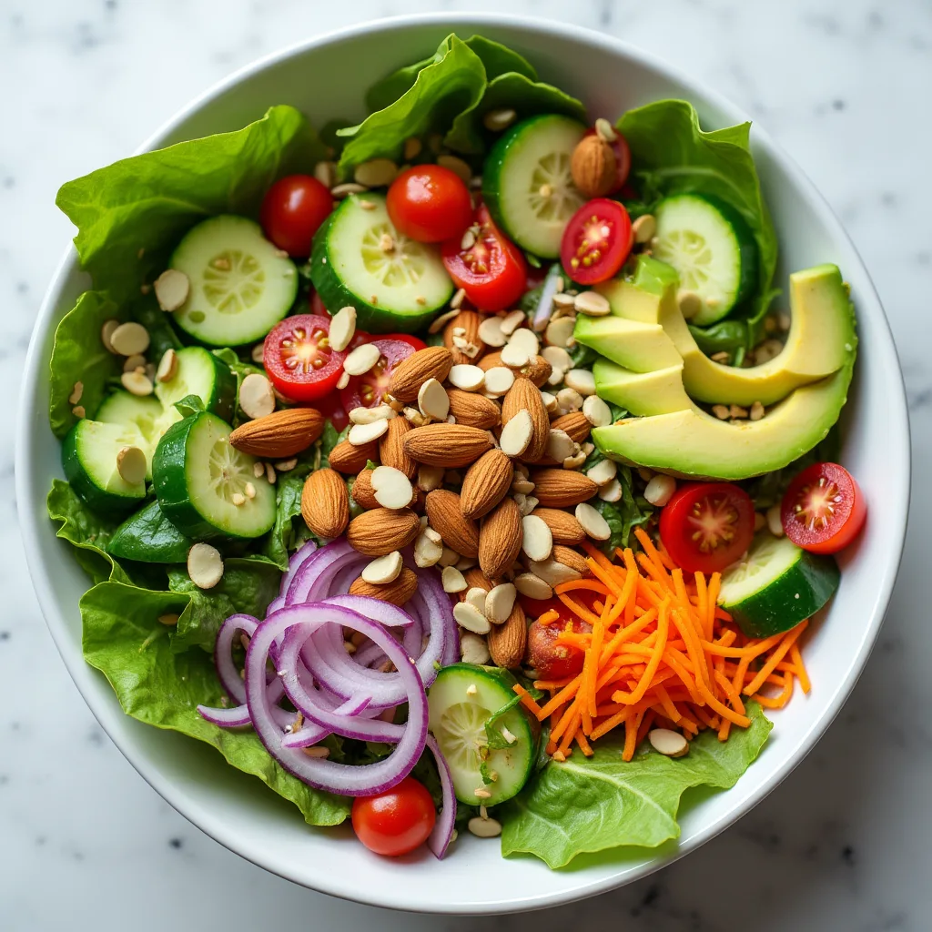 Vegetables and Toppings salad