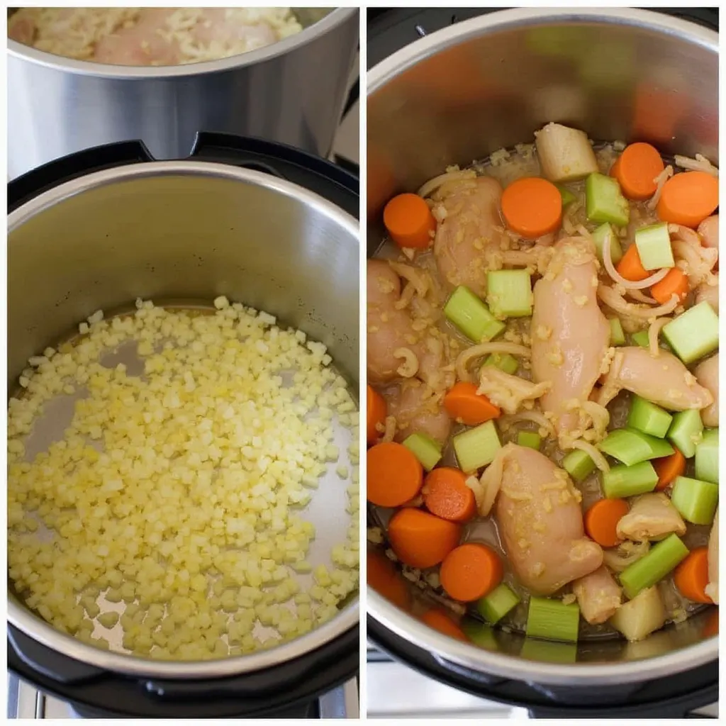 Sauté the Vegetables and Chicken