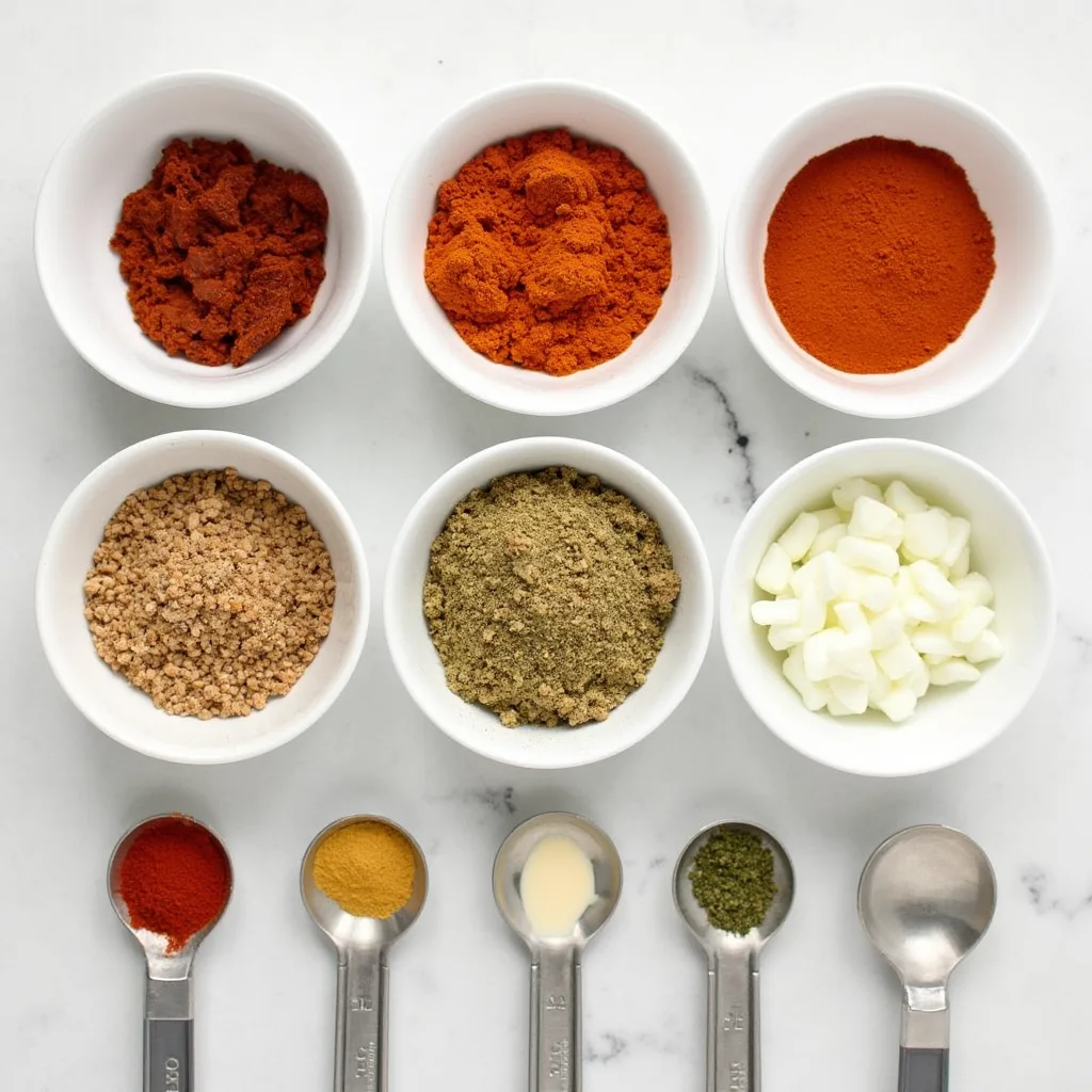 Ingredients for Homemade Taco Seasoning
