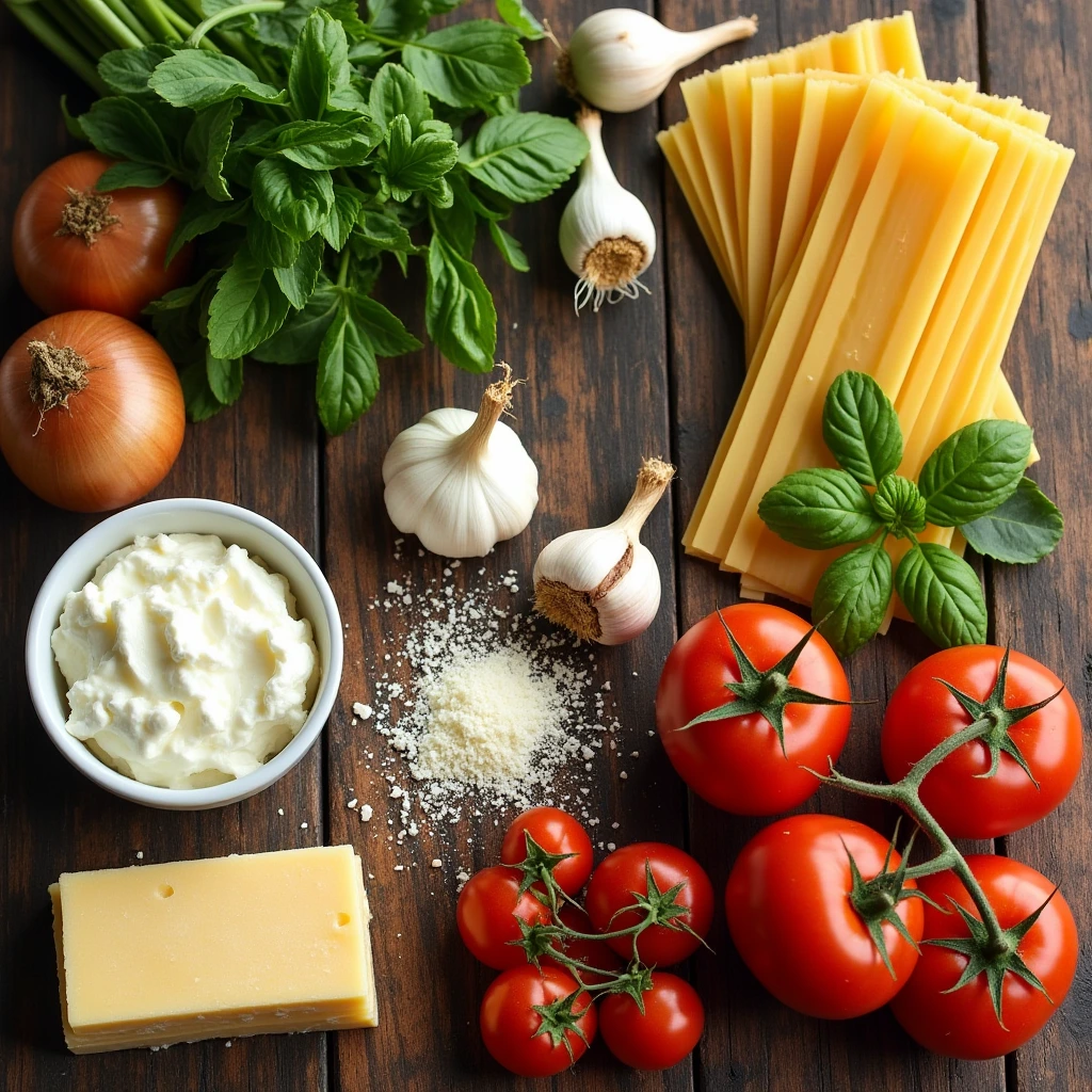 Ingredients for Crockpot Lasagna Soup
