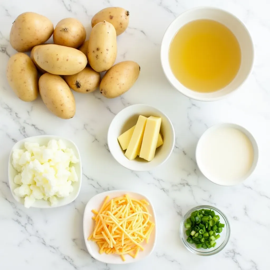 Ingredients for the easy Potato Soup Recipe
