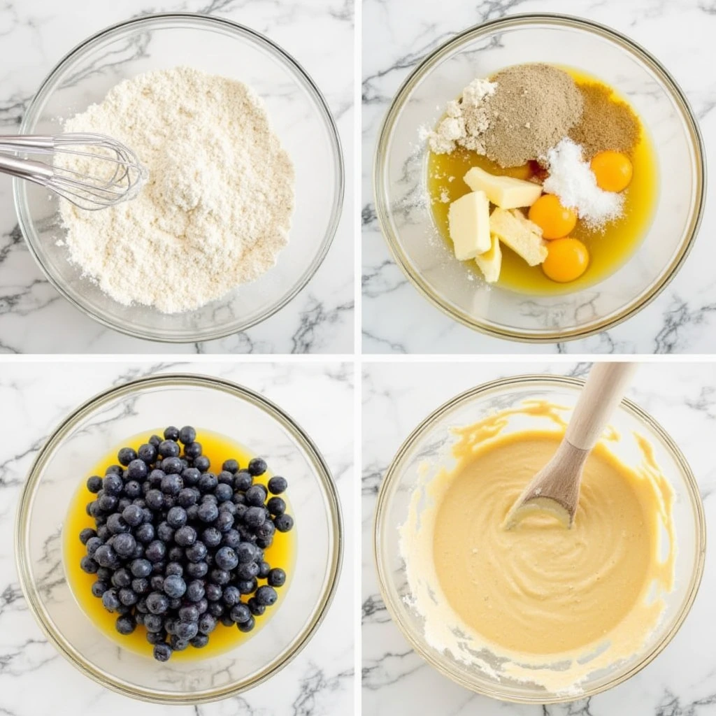 Step-by-Step Instructions easy blueberry muffins