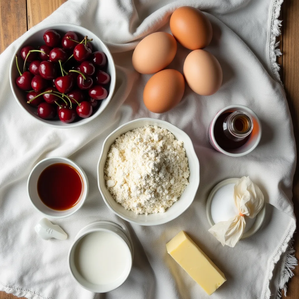 ingredients for Cherry Clafoutis