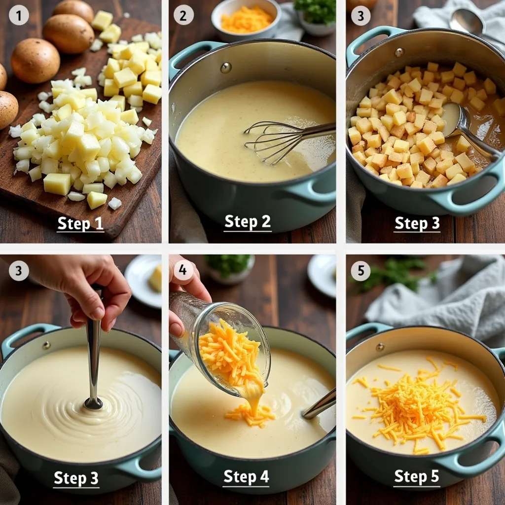 Step-by-Step Guide to Making Creamy Potato Soup.