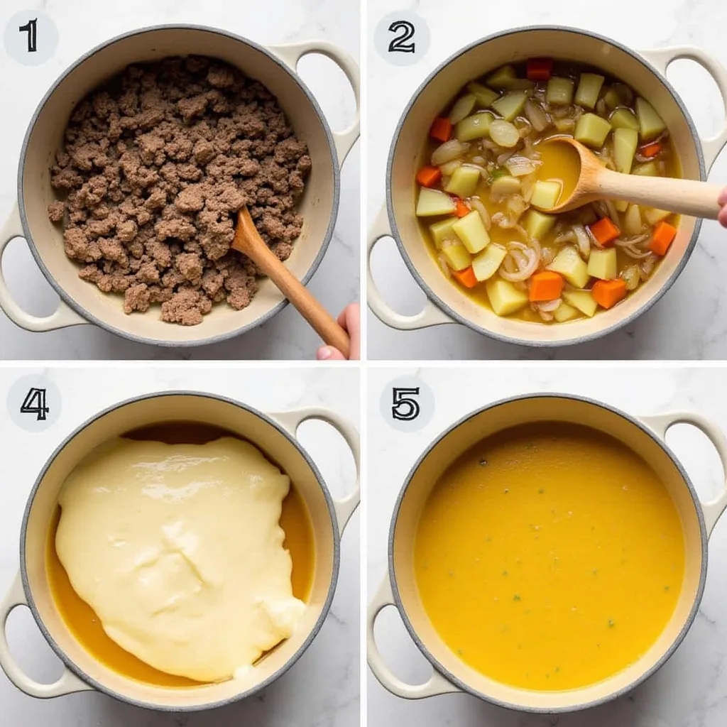 easy cheeseburger soup