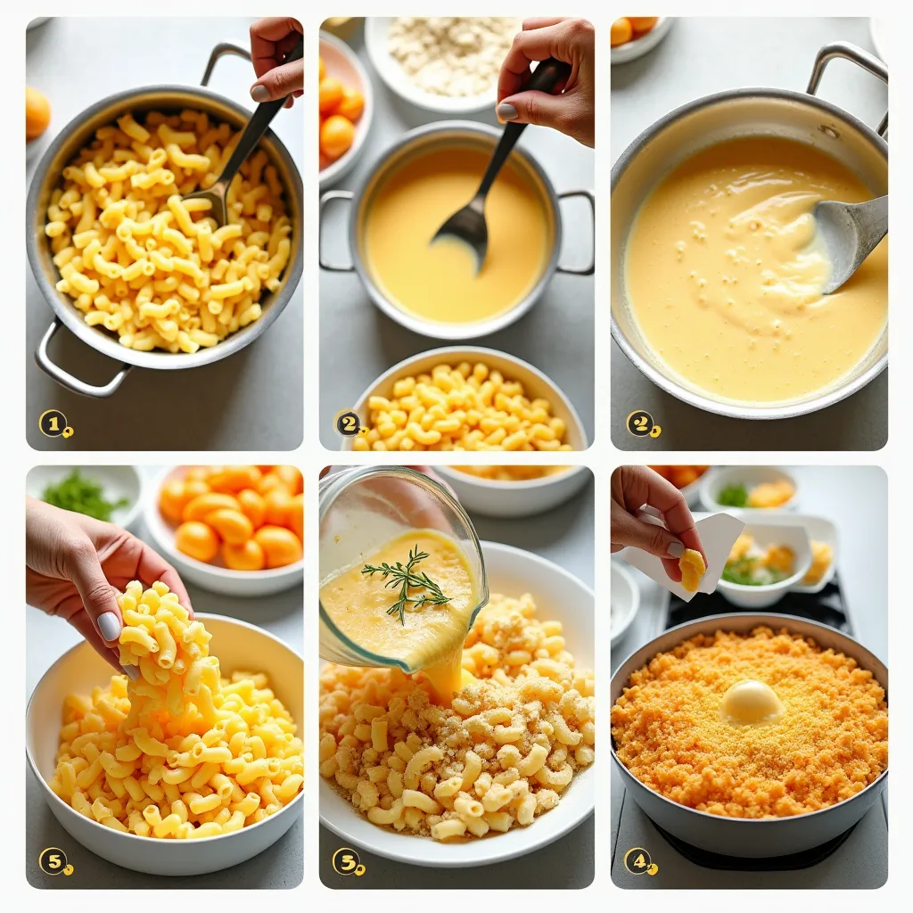 Step-by-Step Instructions for making mac and cheese