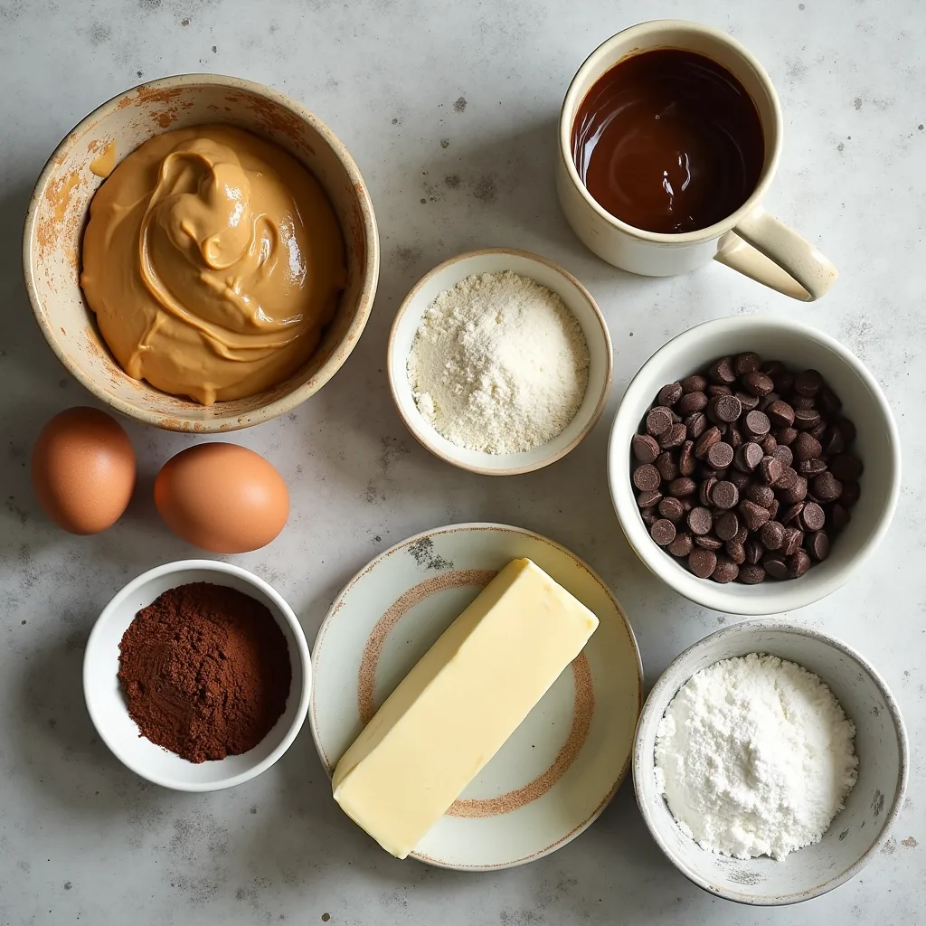 Ingredients for Buckeye Brownies