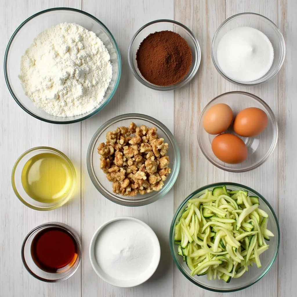 chocolate zucchini cake ingredients