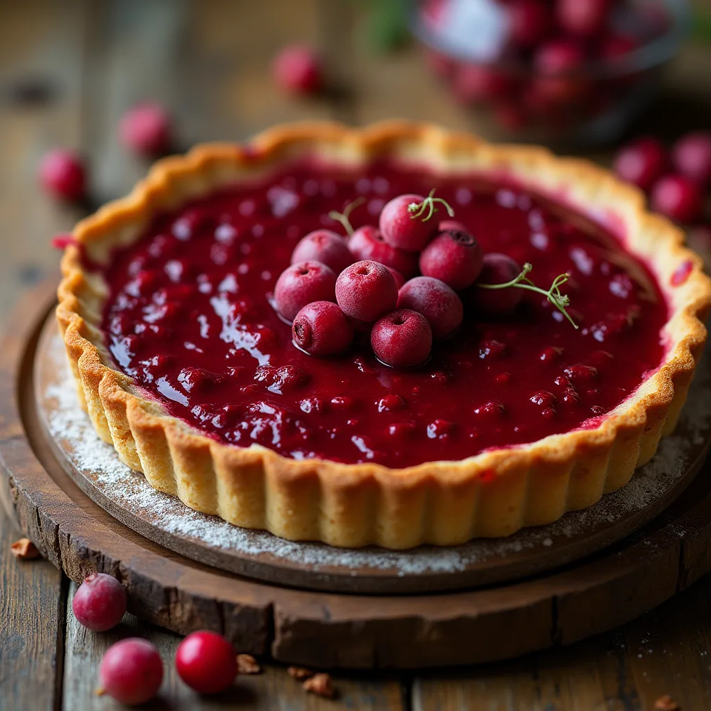 cranberry curd tart