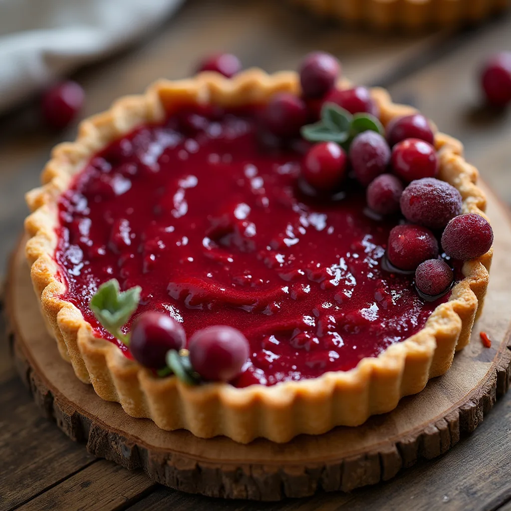 cranberry curd tart